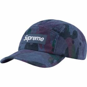 Supreme Washed Canvas Camp Cap Navy Camo
