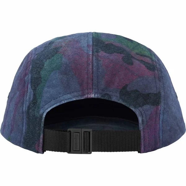 Supreme Washed Canvas Camp Cap - Navy Camo (front)