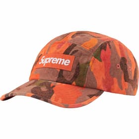 Supreme Washed Canvas Camp Cap Orange Camo