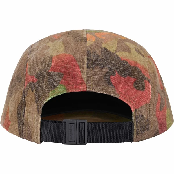 Supreme Washed Canvas Camp Cap - Tan Camo (front)