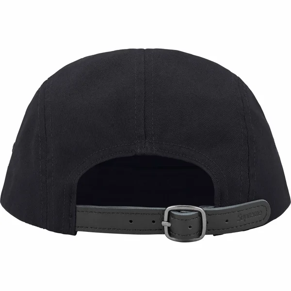 Supreme Washed Chino Twill Camp Cap - Black (front)