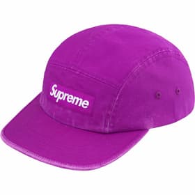 Supreme Washed Chino Twill Camp Cap Bright Purple