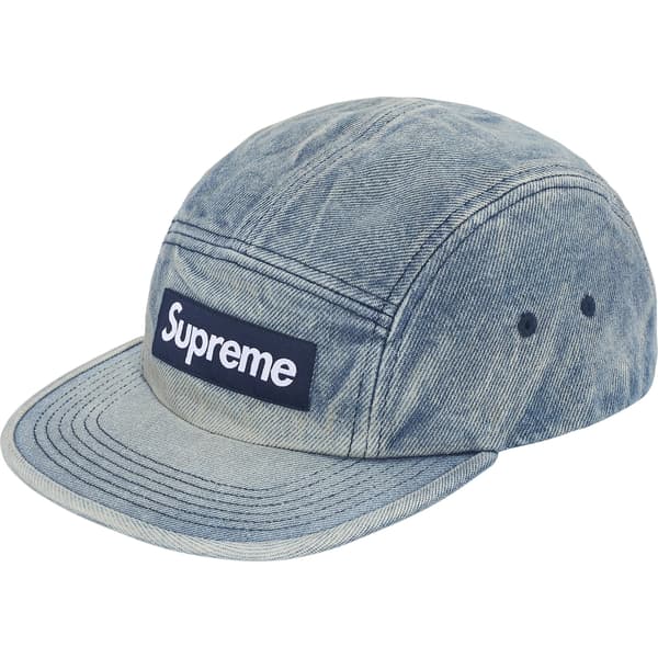 Supreme Washed Chino Twill Camp Cap - Denim (front)