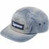 Supreme Washed Chino Twill Camp Cap - Dirty Indigo (front)