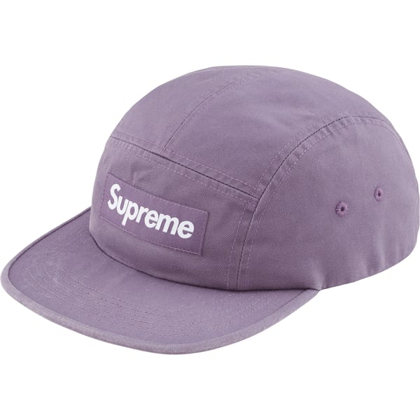 Supreme Washed Chino Twill Camp Cap - Dusty Purple (front)