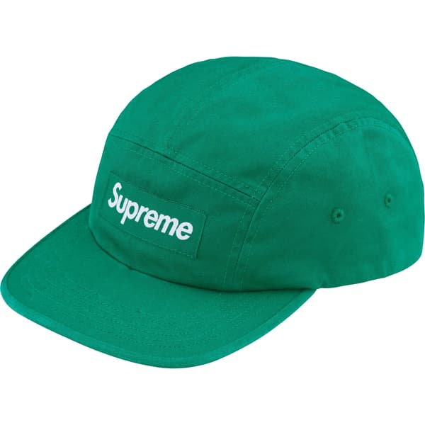 Supreme Washed Chino Twill Camp Cap - Green (front)