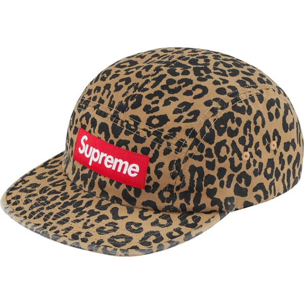 Supreme Washed Chino Twill Camp Cap - Leopard (front)