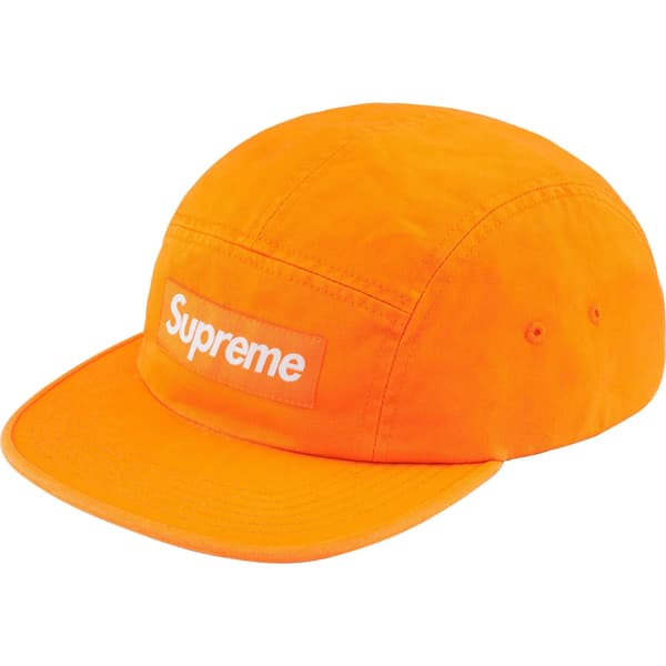 Supreme Washed Chino Twill Camp Cap - Light Orange (front)