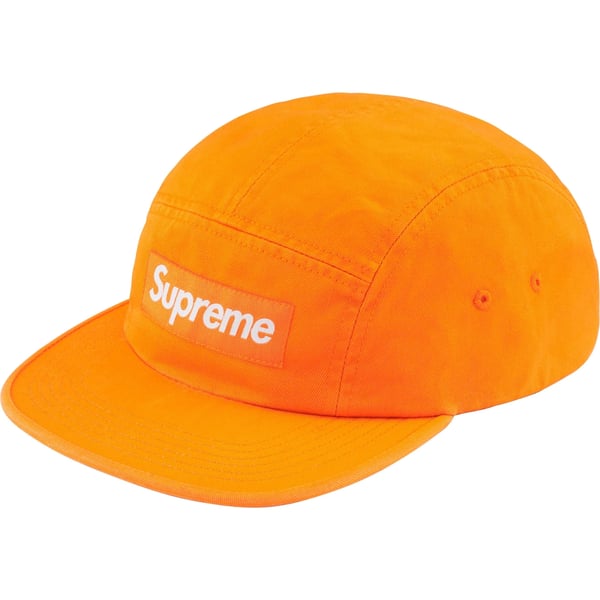 Supreme Washed Chino Twill Camp Cap - Light Orange (front)