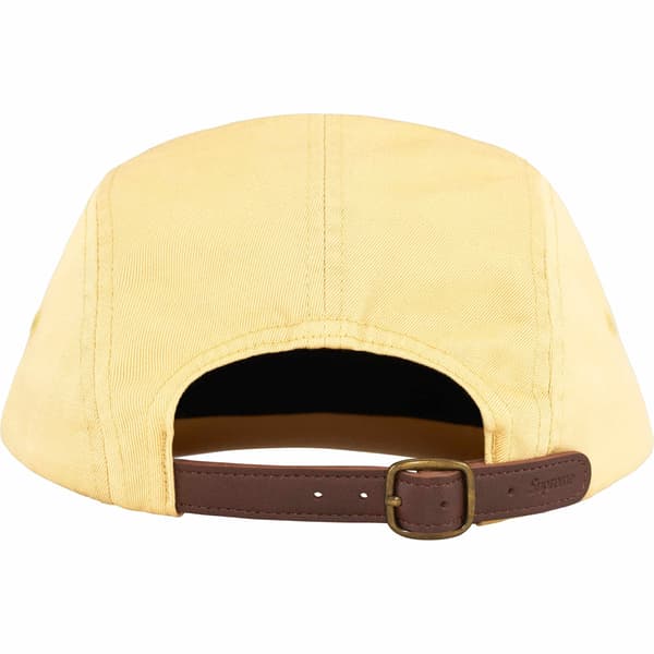 Supreme Washed Chino Twill Camp Cap - Light Yellow (front)