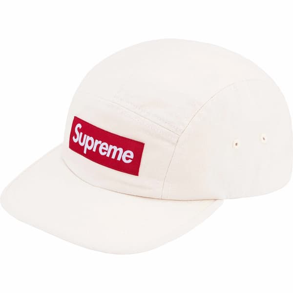 Supreme Washed Chino Twill Camp Cap - Natural (front)