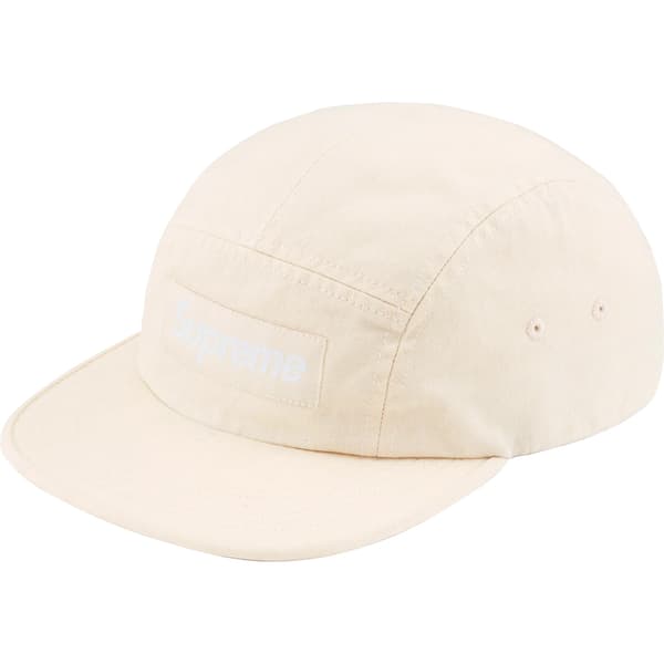 Supreme Washed Chino Twill Camp Cap - Natural (front)