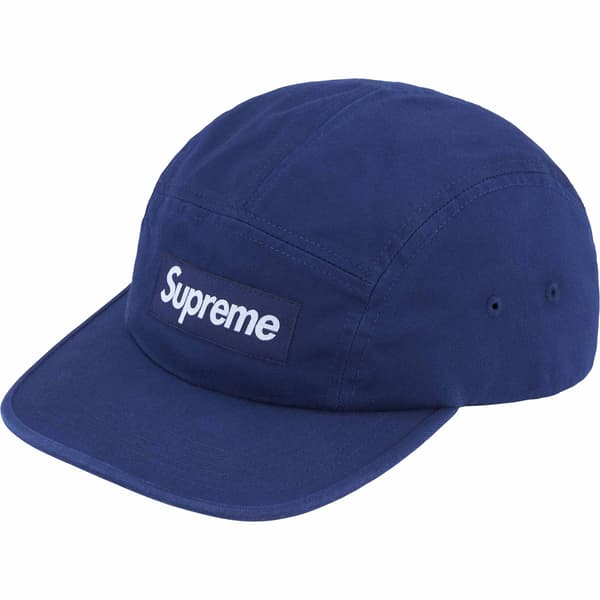 Supreme Washed Chino Twill Camp Cap - Navy (front)