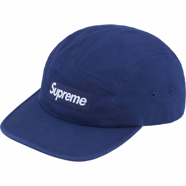 Supreme Washed Chino Twill Camp Cap - Navy (front)