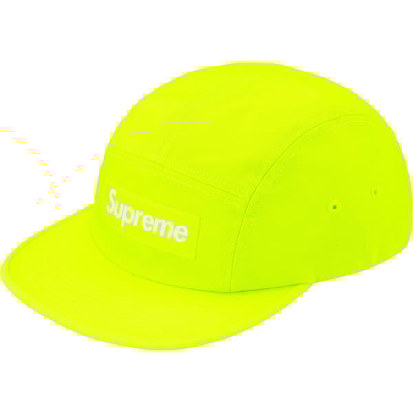 Supreme Washed Chino Twill Camp Cap - Neon Yellow (front)