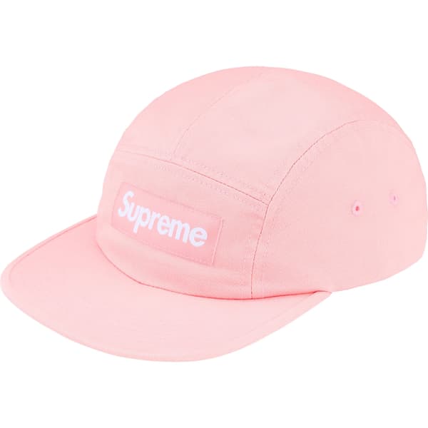 Supreme Washed Chino Twill Camp Cap - Pink (front)