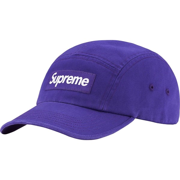 Supreme Washed Chino Twill Camp Cap - Purple (front)