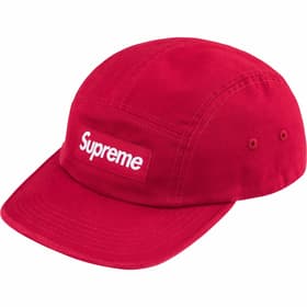 Supreme Washed Chino Twill Camp Cap Red