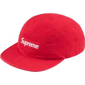 Supreme Washed Chino Twill Camp Cap Red