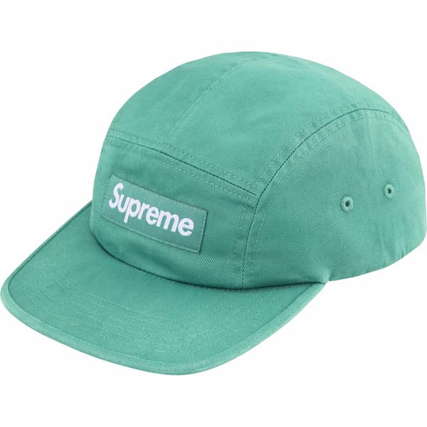 Supreme Washed Chino Twill Camp Cap - Sage (front)
