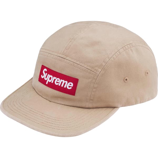 Supreme Washed Chino Twill Camp Cap - Tan (front)