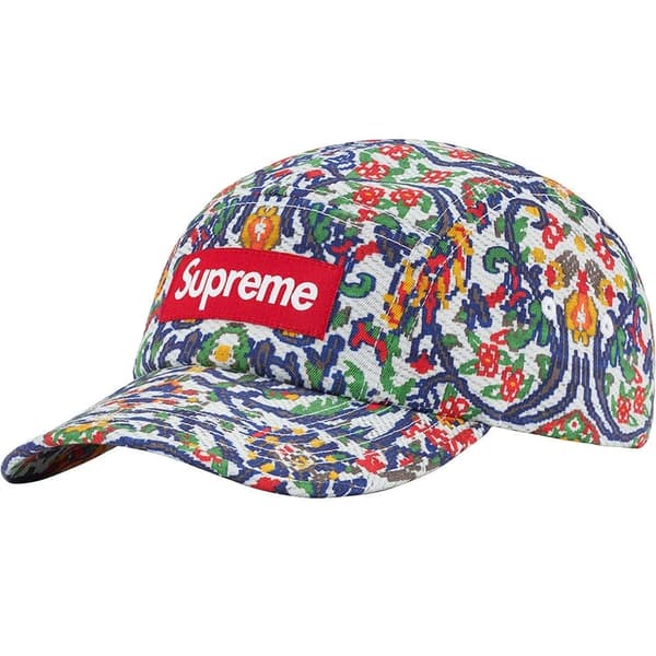 Supreme Washed Chino Twill Camp Cap - Tapestry (front)