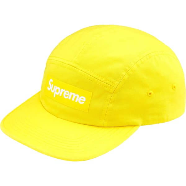 Supreme Washed Chino Twill Camp Cap - Yellow (front)