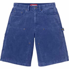Supreme Washed Corduroy Double Knee Painter Short Blue