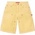 Supreme Washed Corduroy Double Knee Painter Short - Yellow (front)