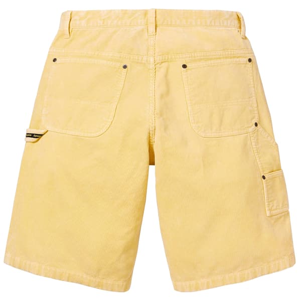 Supreme Washed Corduroy Double Knee Painter Short - Yellow (front)