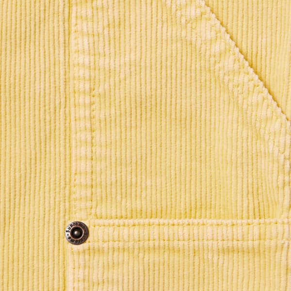 Supreme Washed Corduroy Double Knee Painter Short - Yellow (front)