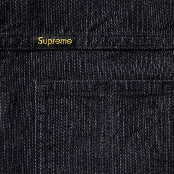 Supreme Washed Corduroy Shirt - Black (front)