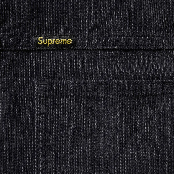 Supreme Washed Corduroy Shirt - Black (front)