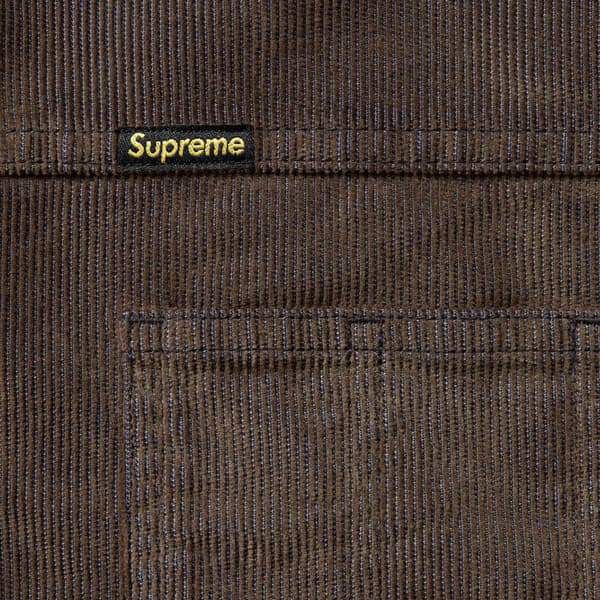 Supreme Washed Corduroy Shirt - Brown (front)