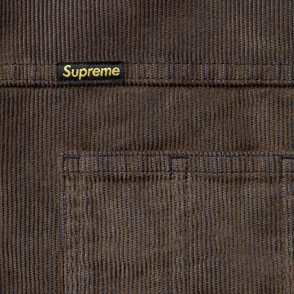 Supreme Washed Corduroy Shirt - Brown (front)