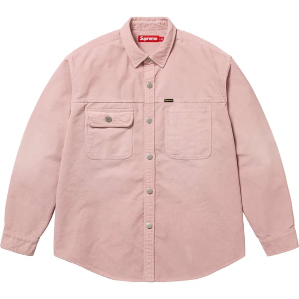 Supreme Washed Corduroy Shirt - Dusty Pink (front)