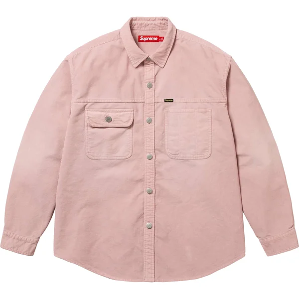 Supreme Washed Corduroy Shirt - Dusty Pink (front)