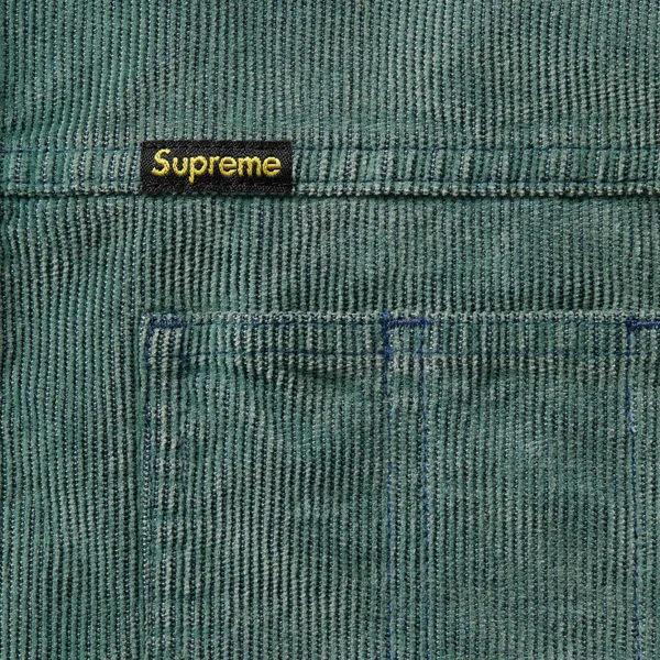 Supreme Washed Corduroy Shirt - Sage (front)