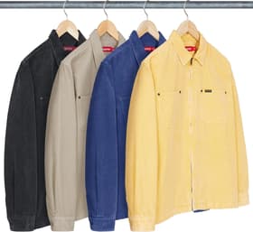 Supreme Washed Corduroy Zip Up Shirt