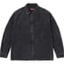 Supreme Washed Corduroy Zip Up Shirt - Black (front)