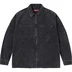Supreme Washed Corduroy Zip Up Shirt - Black (front)