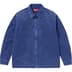 Supreme Washed Corduroy Zip Up Shirt - Blue (front)