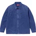 Supreme Washed Corduroy Zip Up Shirt - Blue (front)