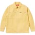 Supreme Washed Corduroy Zip Up Shirt - Yellow (front)