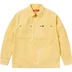 Supreme Washed Corduroy Zip Up Shirt - Yellow (front)