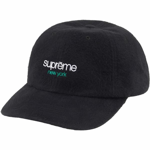 Supreme Washed Flannel 6-Panel - Black (front)
