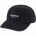 Supreme Washed Flannel 6-Panel - Black (front)