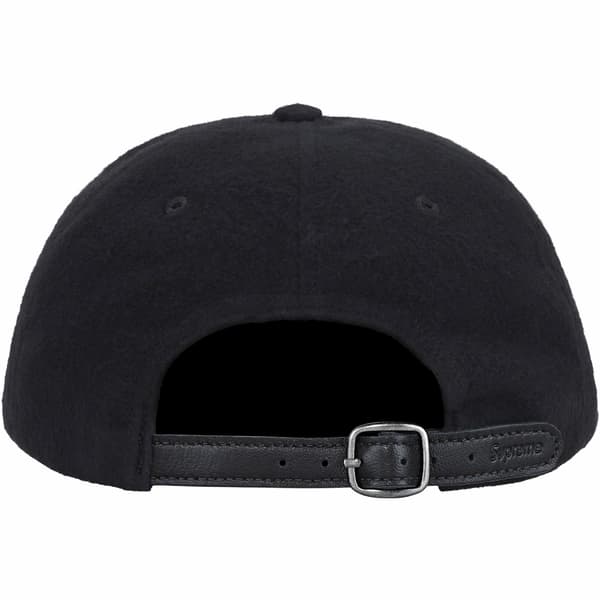 Supreme Washed Flannel 6-Panel - Black (front)