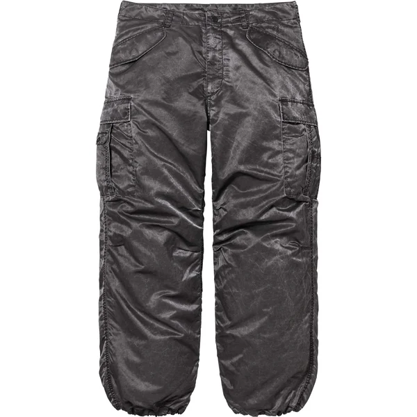 Supreme Washed Flight Satin Cargo Pant - Black (front)