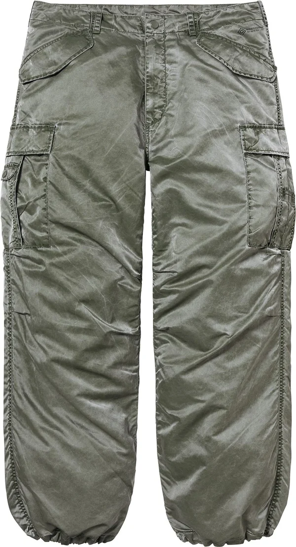 Supreme Washed Flight Satin Cargo Pant - Olive (front)